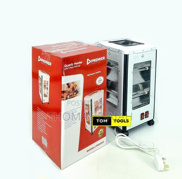 Prh005 360 Degrees 2000w Quartz Room Heater With 5 Heat Settings - thumbnail 2