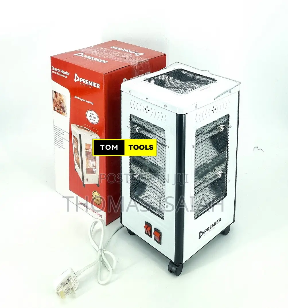 Prh005 360 Degrees 2000w Quartz Room Heater With 5 Heat Settings