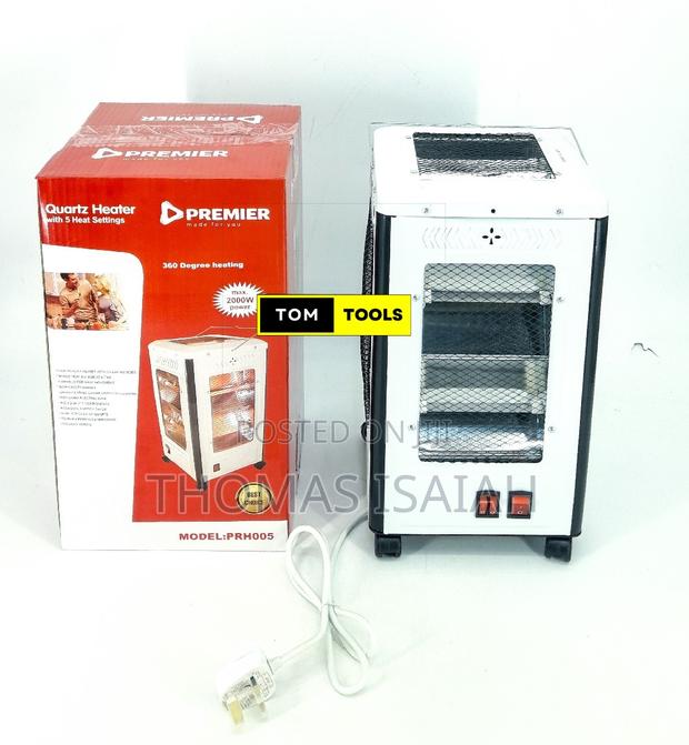 Prh005 360 Degrees 2000w Quartz Room Heater With 5 Heat Settings - thumbnail 4