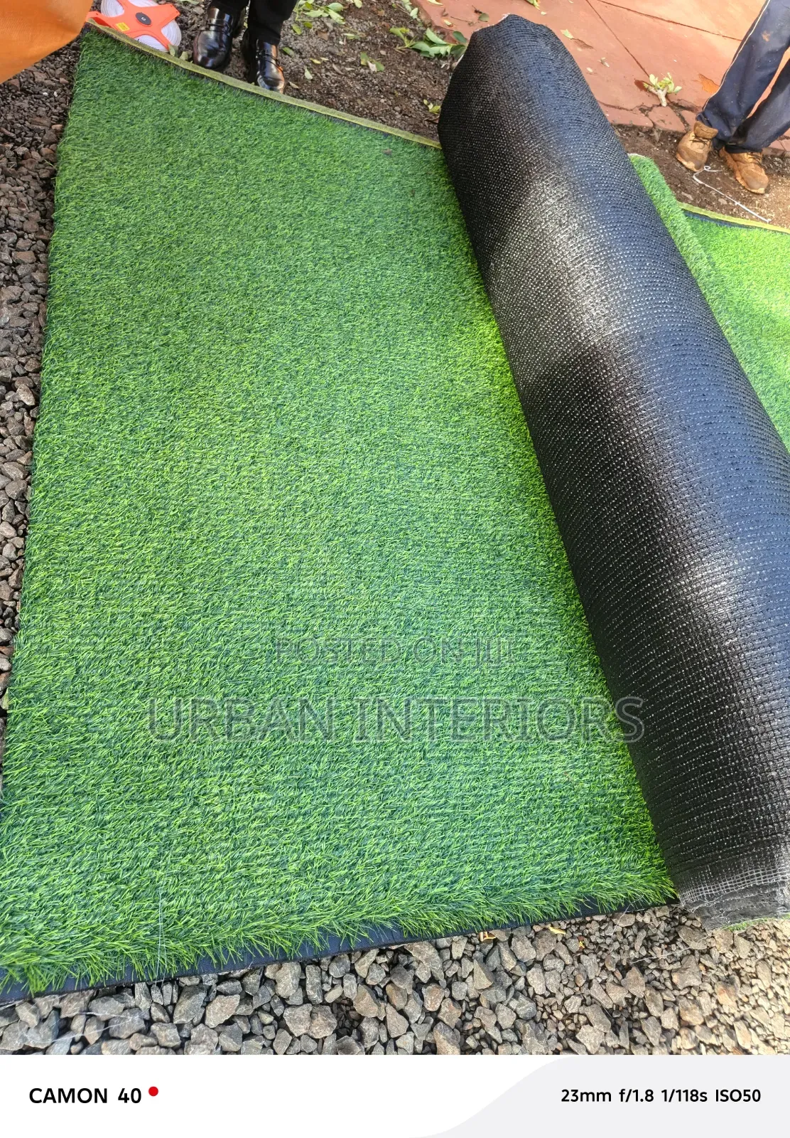Artificial Grass Carpet With a Black Cover Artificial Grass Carpet