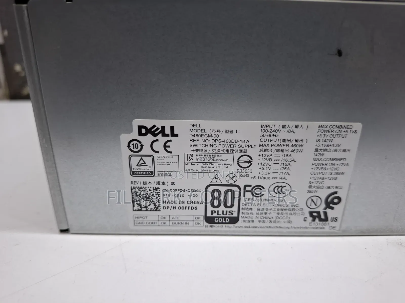 460w Power Supply Psu Compatible With Dell Precision 3630 T3630
