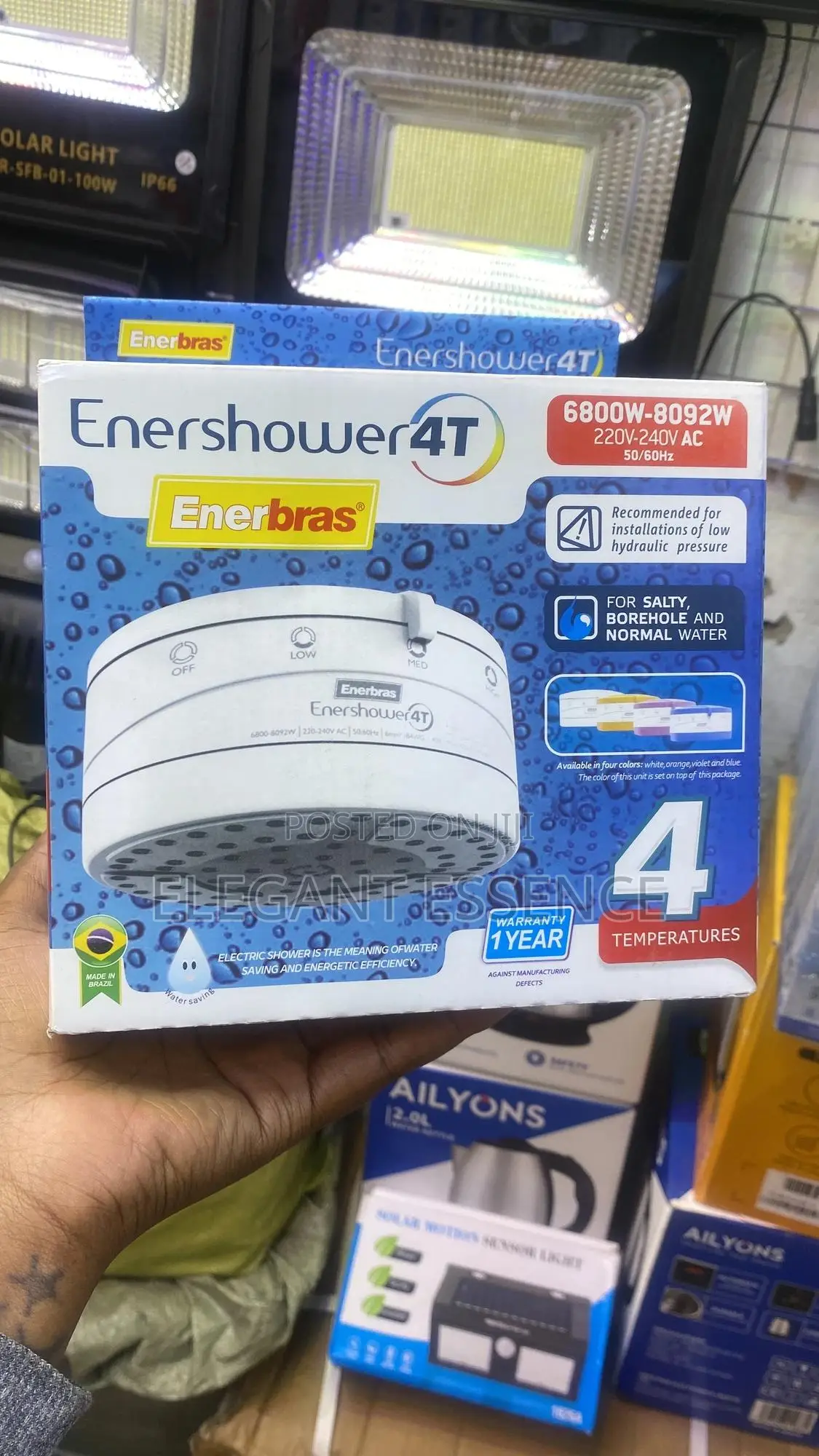 Enershower 4t Instant Shower Water Heater-salty Normal.