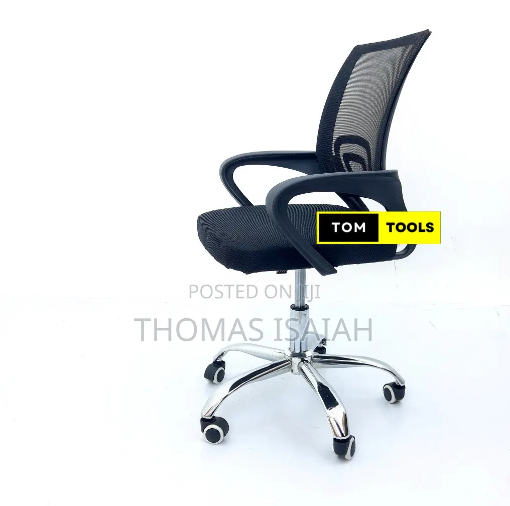 Mid Back Mesh Ergonomic Office Chair With Lumbar Support and Armrests
