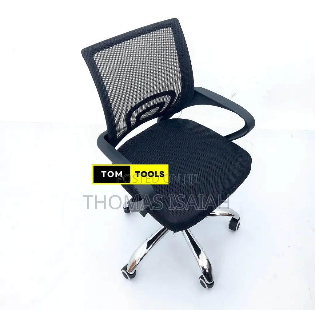 Mid Back Mesh Ergonomic Office Chair With Lumbar Support and Armrests