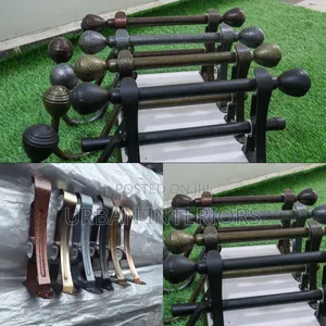 Powder Coated Curtain Rods With Accessories Polnt