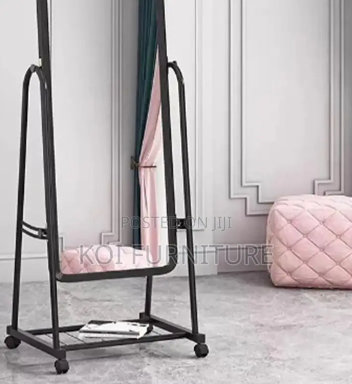 Dressers; Home Dressing Mirror With Rolling Casters