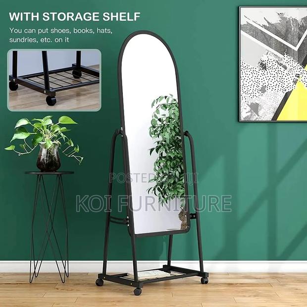 Dressers; Home Dressing Mirror With Rolling Casters - thumbnail 8