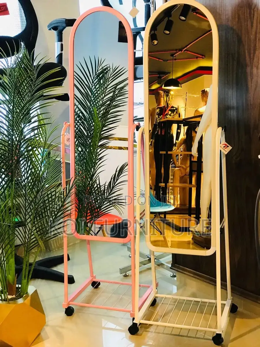 Dressers; Home Dressing Mirror With Rolling Casters
