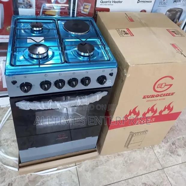 Eurochef 50cm×55cm 3g+1e Standing Cooker With Electric Oven