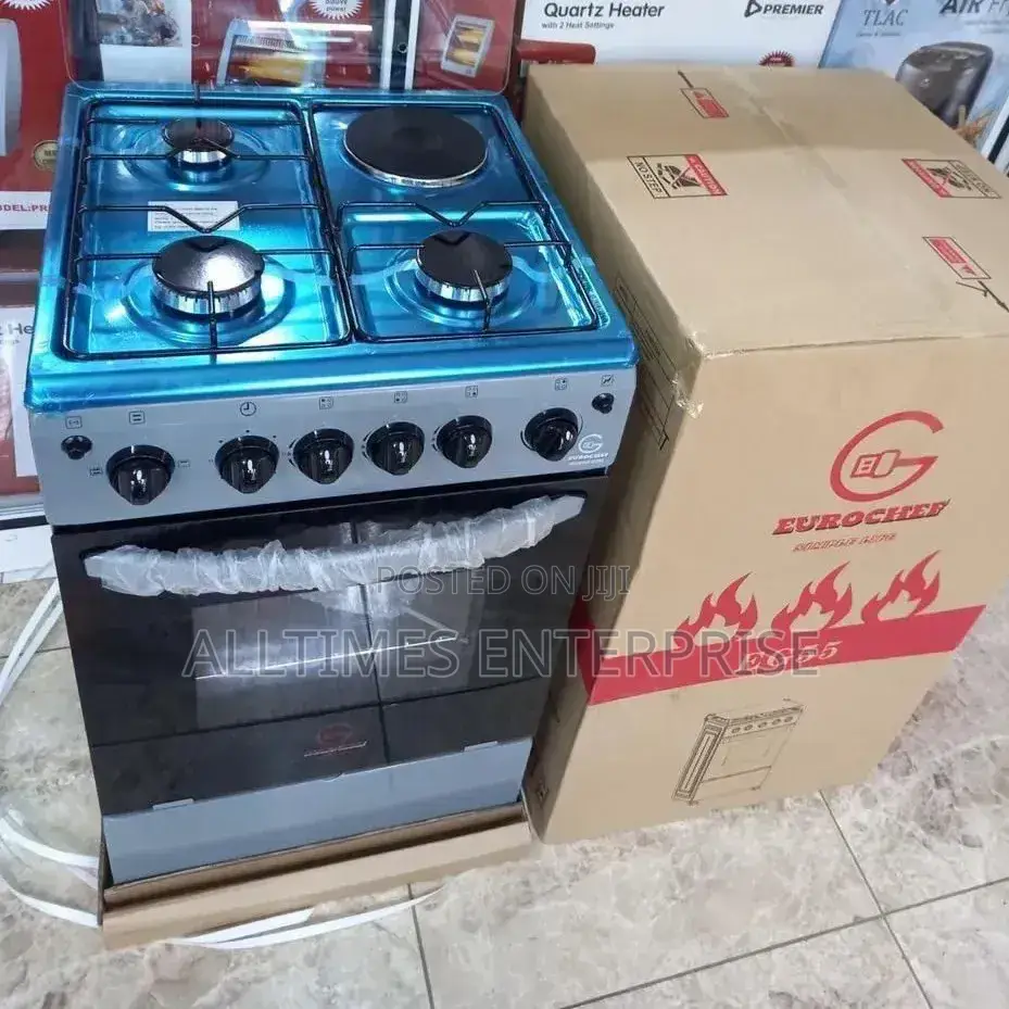 Eurochef 50cm×55cm 3g+1e Standing Cooker With Electric Oven