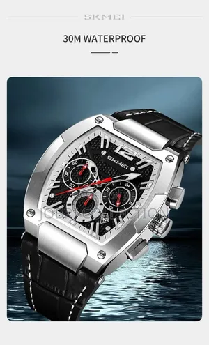 Skmei Leather Strap Mens Watch