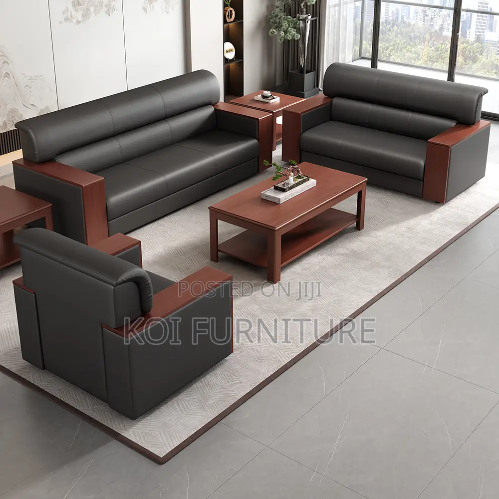 Office Sofa; Five Seaters Executive Premium Leather Office Sofa Set