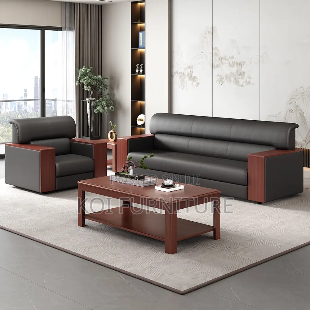 Office Sofa; Five Seaters Executive Premium Leather Office Sofa Set