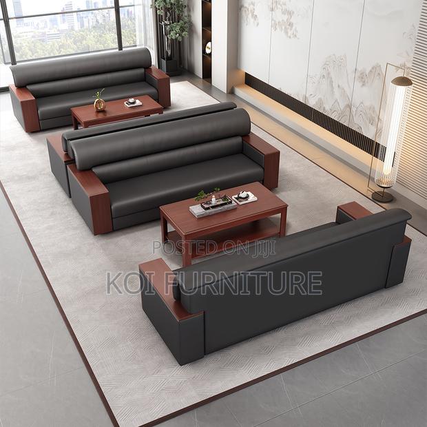 Office Sofa; Five Seaters Executive Premium Leather Office Sofa Set - thumbnail 7