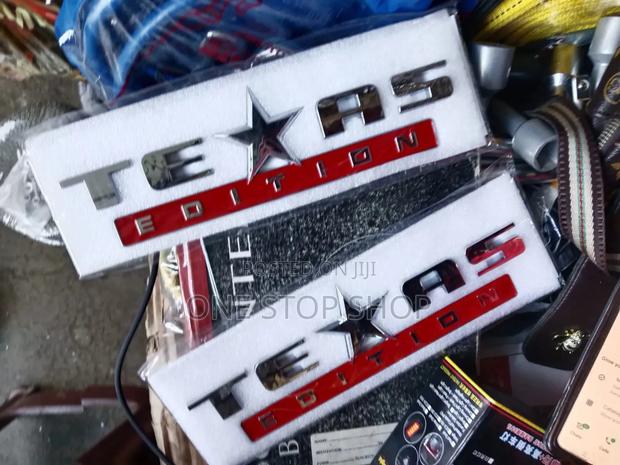 Texas Edition Chrome Colored Finish Self Adhesive Backing Sticker - main view
