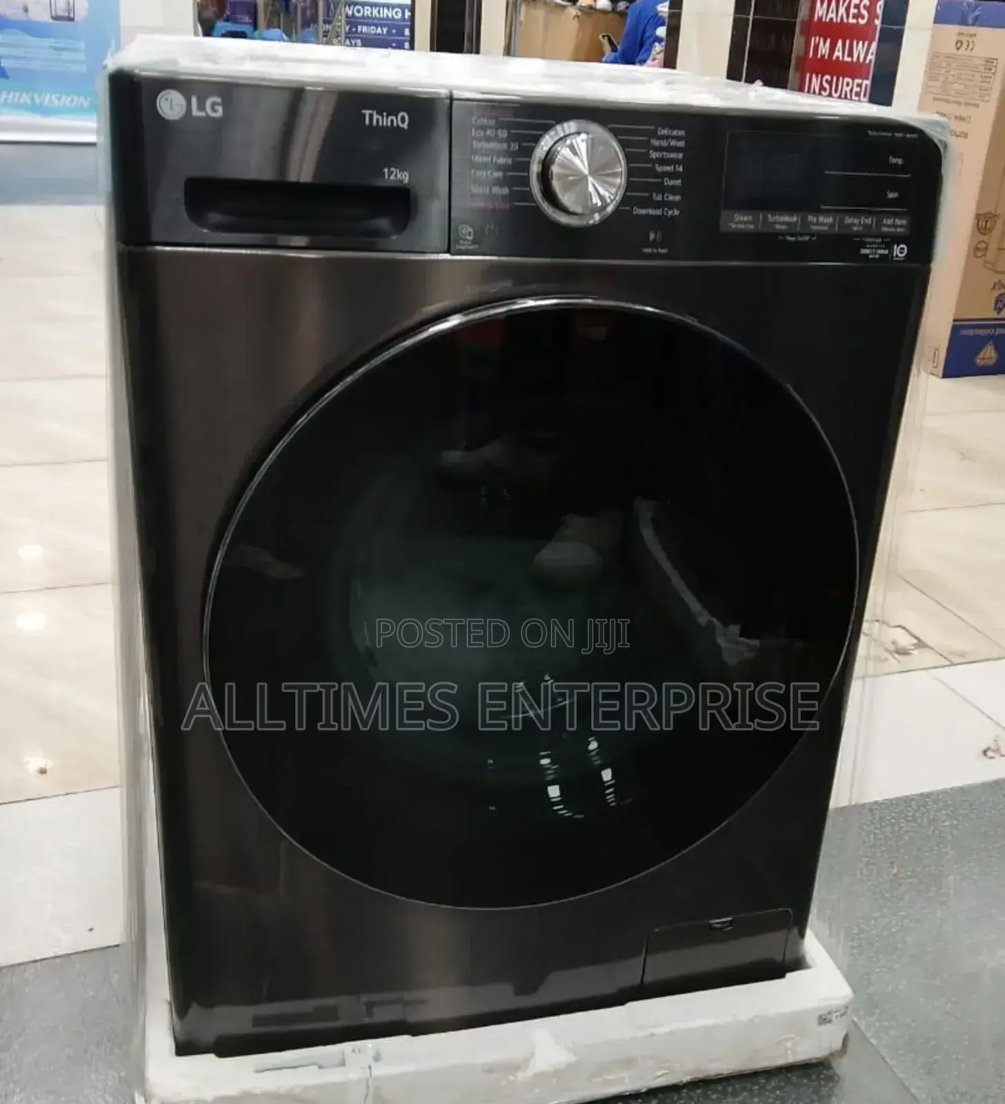 Lg 12kg Front Load Washer | Ai DDTM | Steamtm Turbowash Wash and Spin