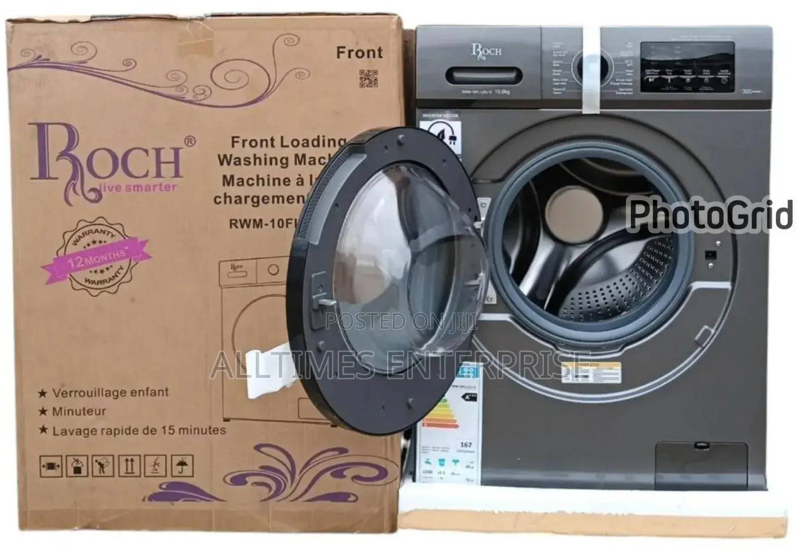 Roch 10kg Wash and Spin RWM-10fl-B