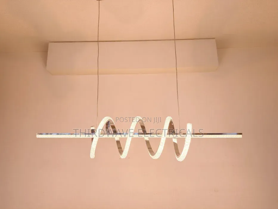 Beautiful Design Golden Spiral Bar Chandelier Pendant Light Xa2
