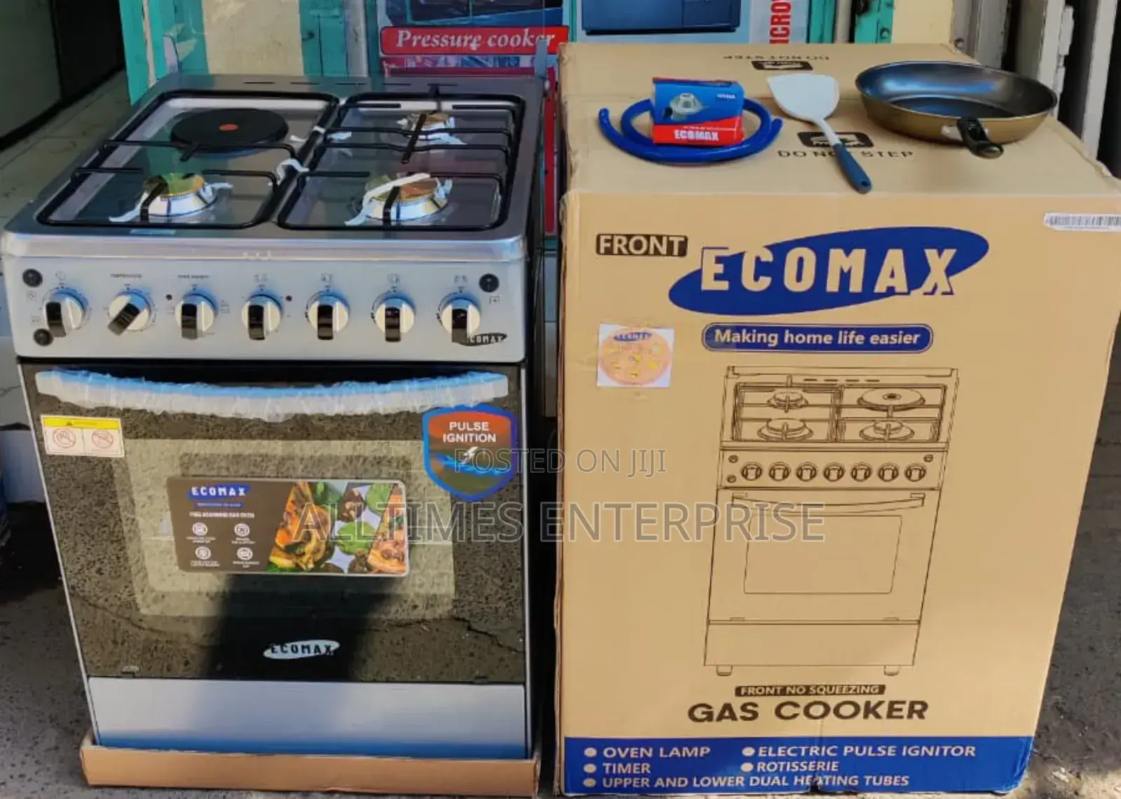 Ecomax 3g+1e 50×55cm Standing Cooker With Electric Oven Lx680