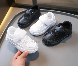 Unisex White and Black Kids Sneaker Shoes Size 21 to 38