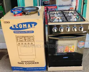 *Ecomax 4gas Electric Oven 50×55cm Jet Burners, Rotisserie