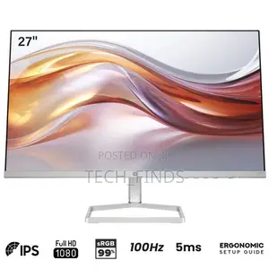 Hp 527sf Series 5 27" FHD Monitor, Black Color, Connectivity: 1 Vga