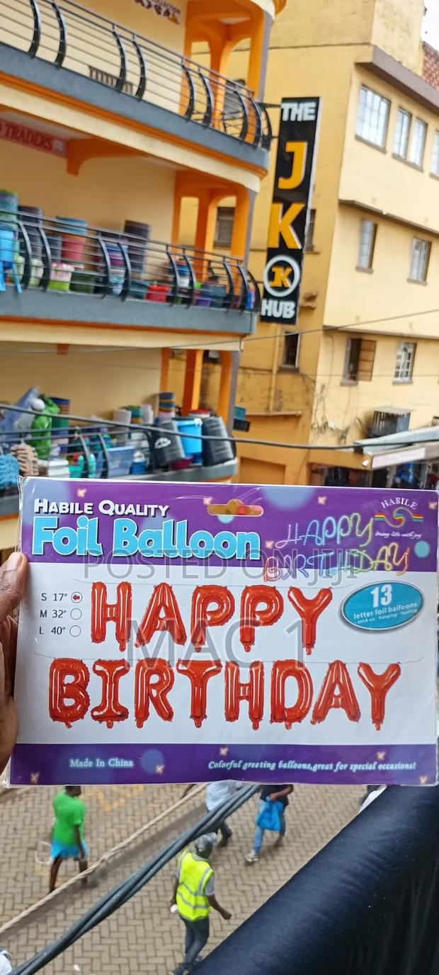 Happy Birthday Foil Balloon Set – 13 Letters Party Decoration