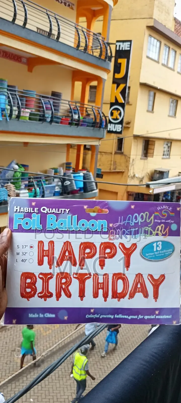 Happy Birthday Foil Balloon Set – 13 Letters Party Decoration