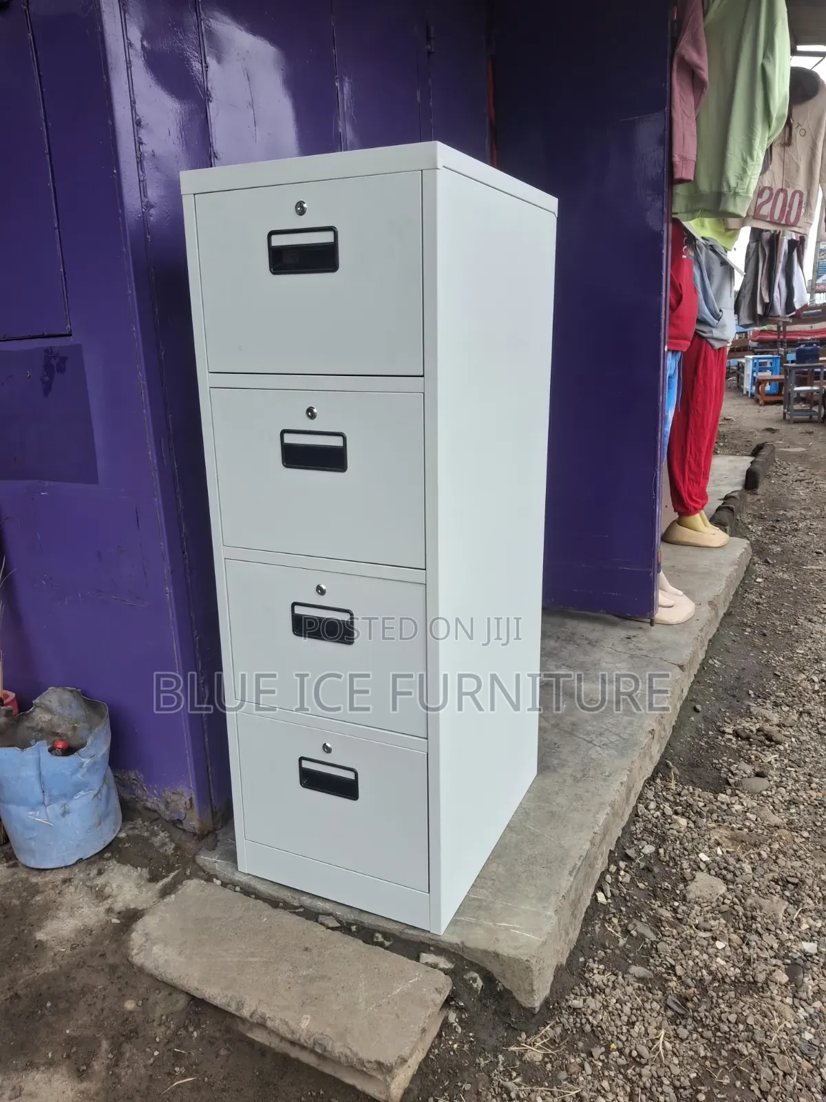 Modern Steel Cabinet-With 4 Drawer