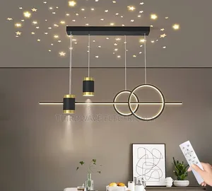 Beautiful Modern Black Circular Led Pendant Light Chandelier Light Kf6