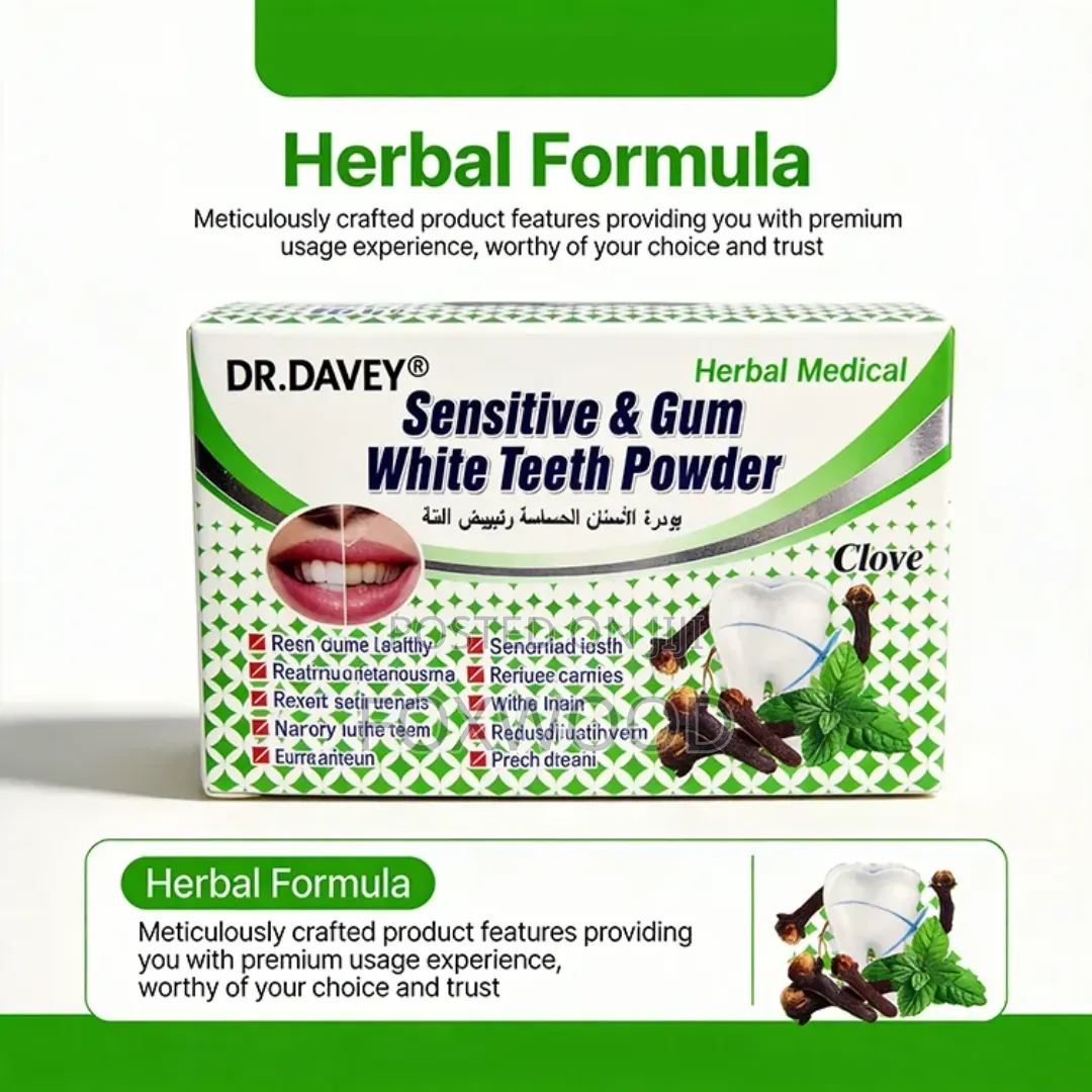Davey Sensitive Gum White Teeth Powder.