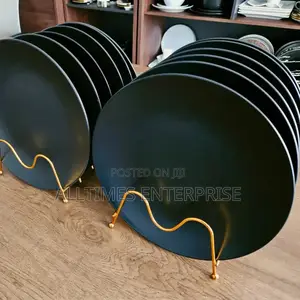 6 Pieces High Quality Black Dinner Plate