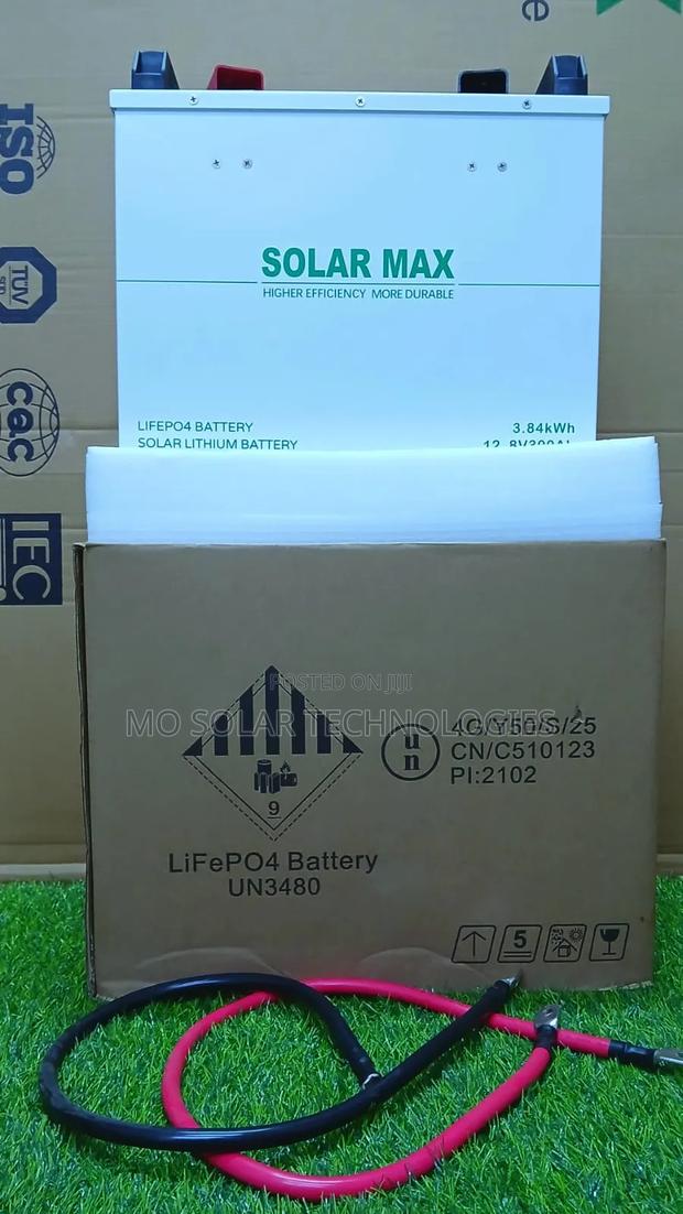 3.84kwh 12v 300ah Solar Max Lifepo4 Lithium Battery