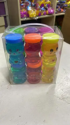 Clear Slime Handmade Stress Foam Reliever Cartoon Crystal Mud-12pcs