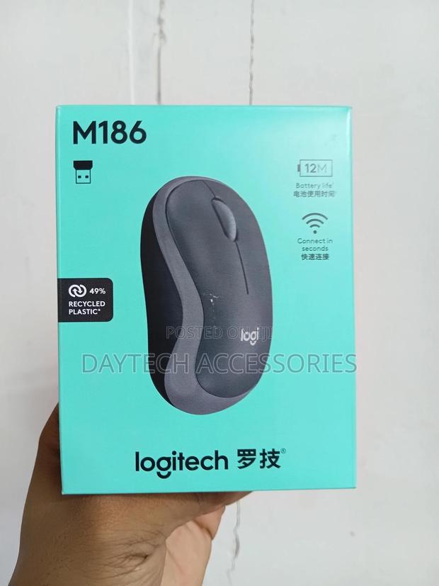 Logitech M186 Wireless Mouse 2.4ghz With Usb Mini Receiver - thumbnail 2