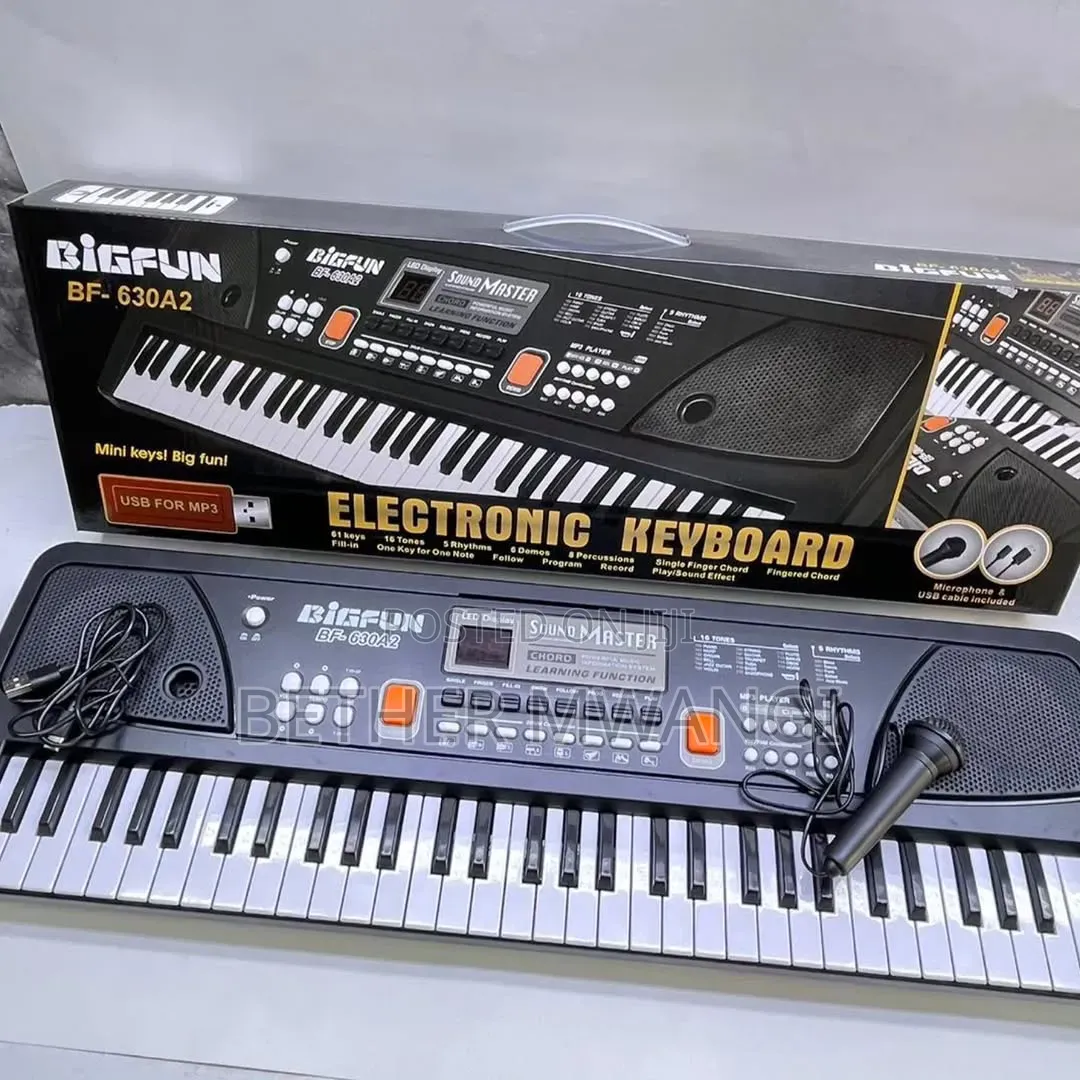 61 Keys- Electric Piano With Microphone and Charging Cable in Kenya