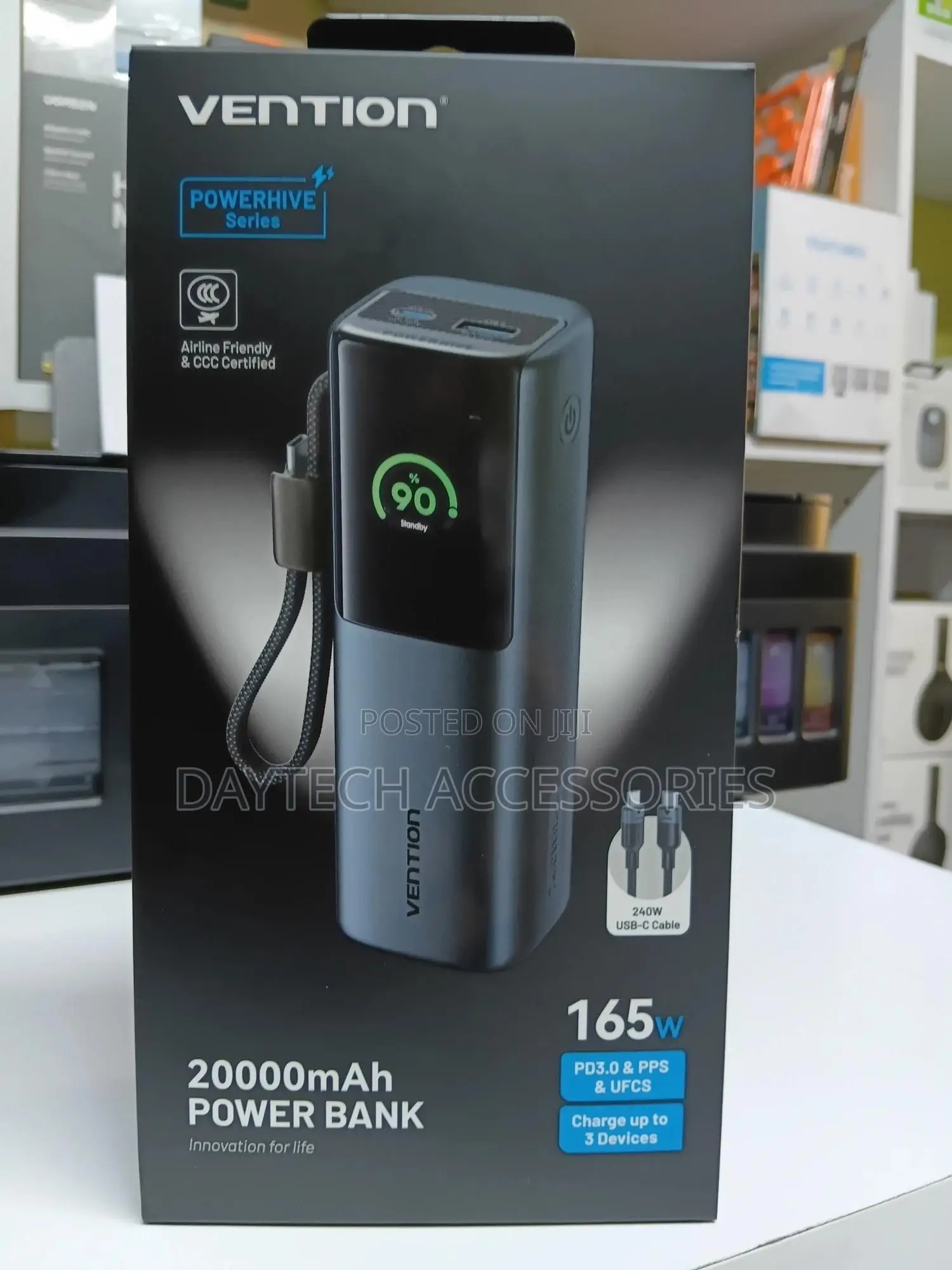 This Is a Vention Powerhive 20000mah Power Bank (Model: Fkfh0).