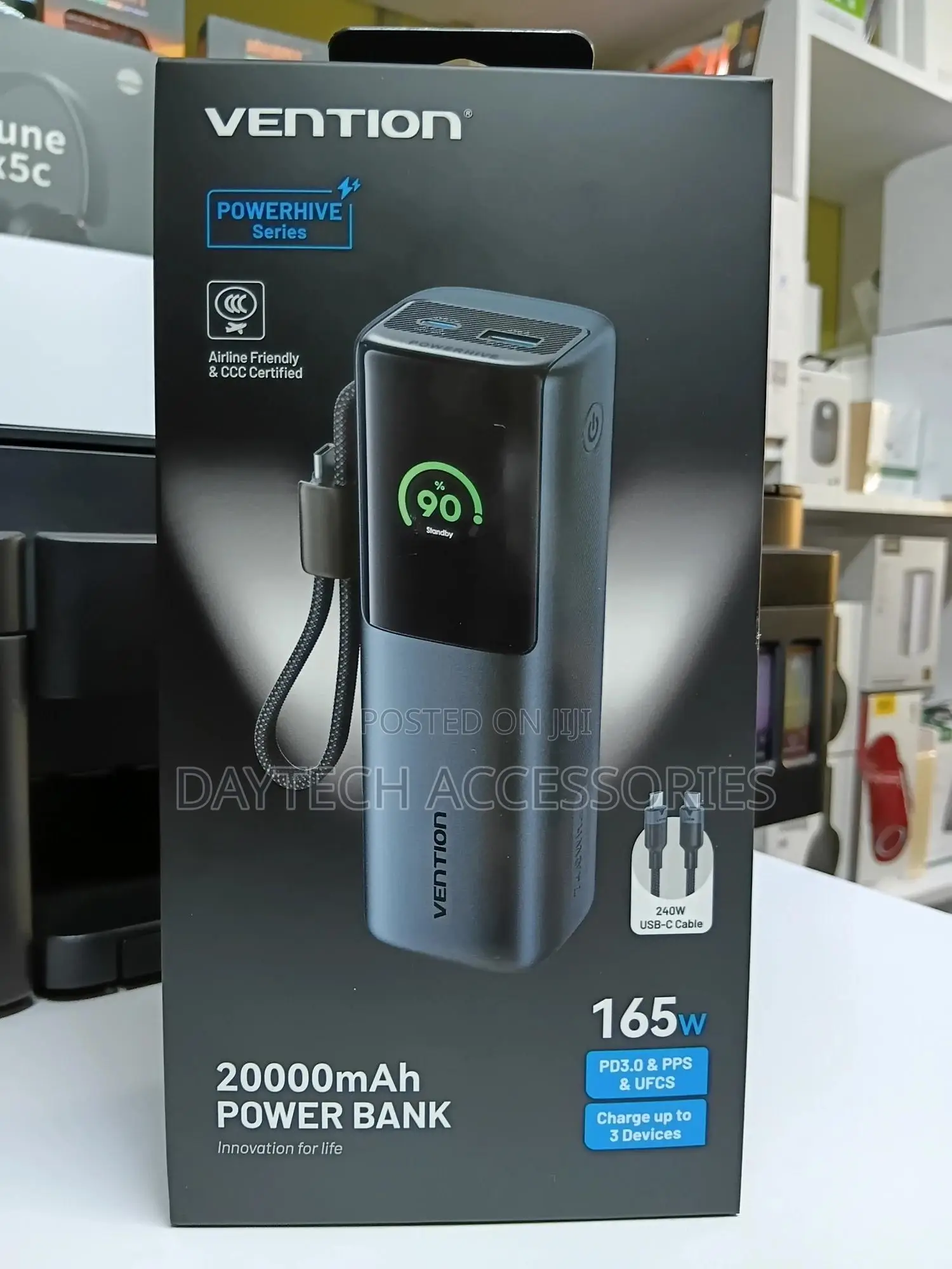 Vention Powerhive 165w Laptop Power Bank 20000mah Fast Charging.