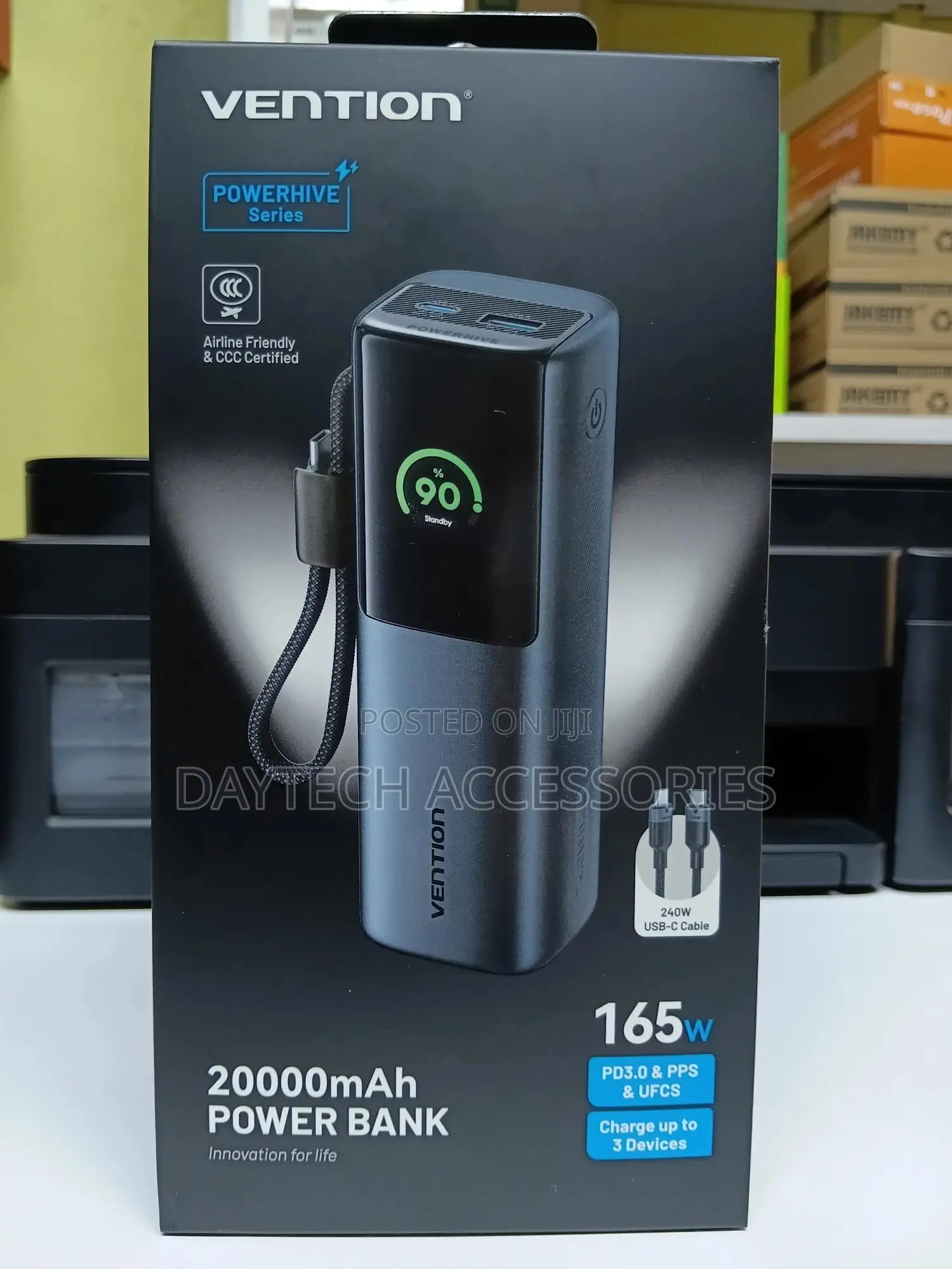 Vention Powerhive 165w Laptop Power Bank 20000mah Fast Charging.