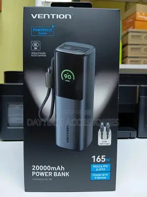 Vention Powerhive 165w Laptop Power Bank 20000mah Fast Charging.
