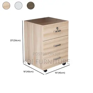 Office Cabinet; Wooden Filing Cabinet With Three Drawers Lockable