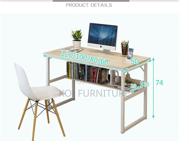 Office Desk; 1.4 Meters Ergonomic Home Office Computer Study Desk - thumbnail 4