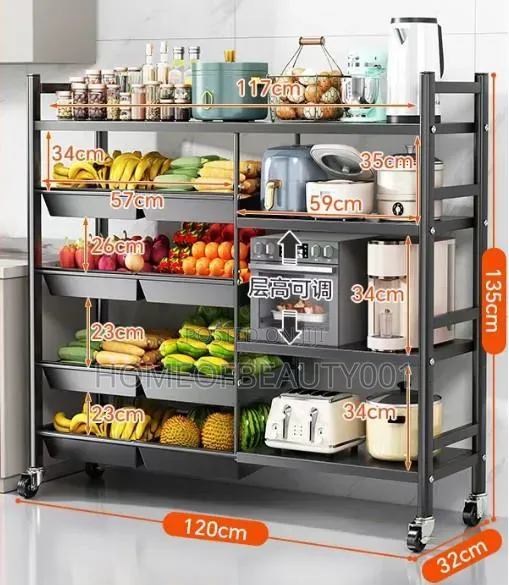 Multifunctional Metallic Kitchen Rack