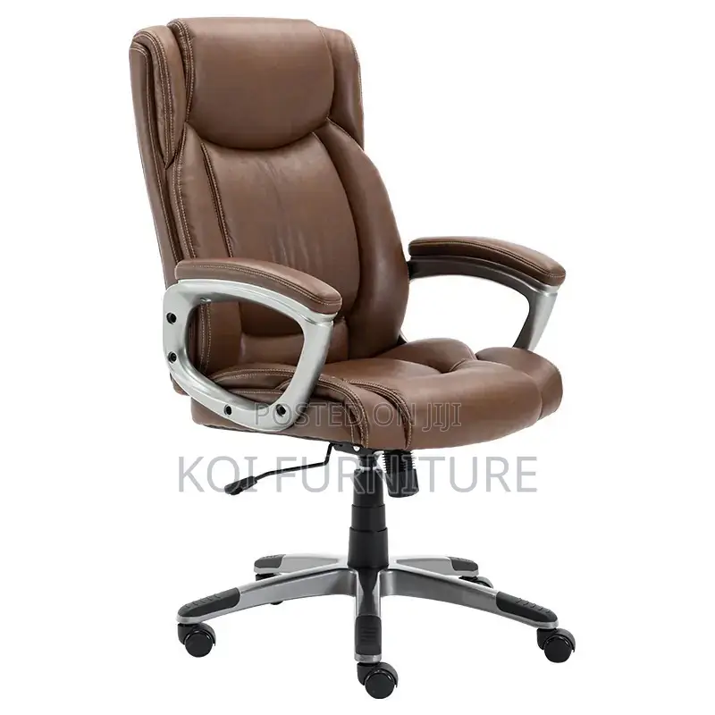 Office Chairs; Pu Brown Learher Executive Office Desk Chairs