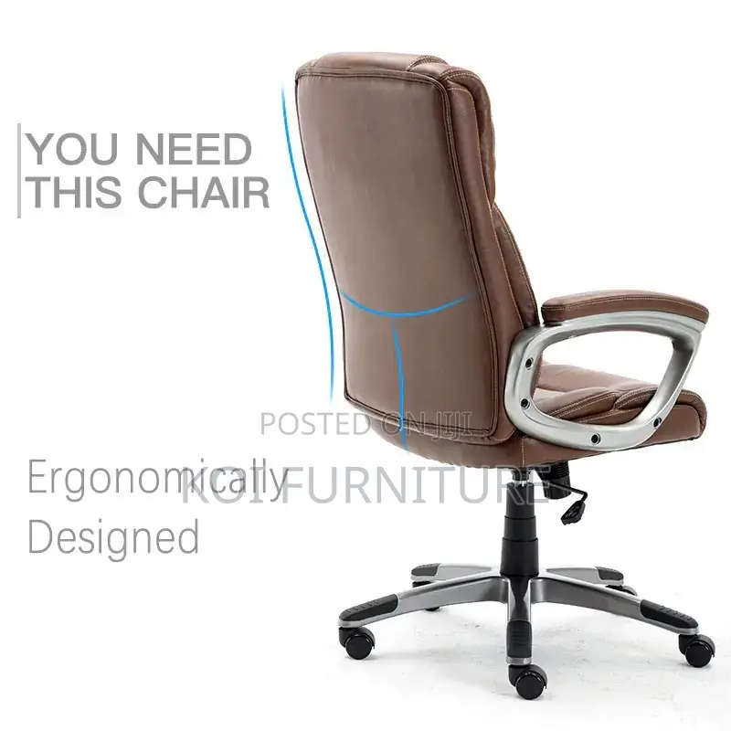 Office Chairs; Pu Brown Learher Executive Office Desk Chairs