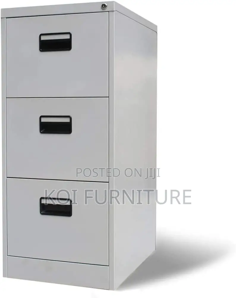 Office Cabinet; Steel Gray Executive Docs Ad File Storage Cabinet