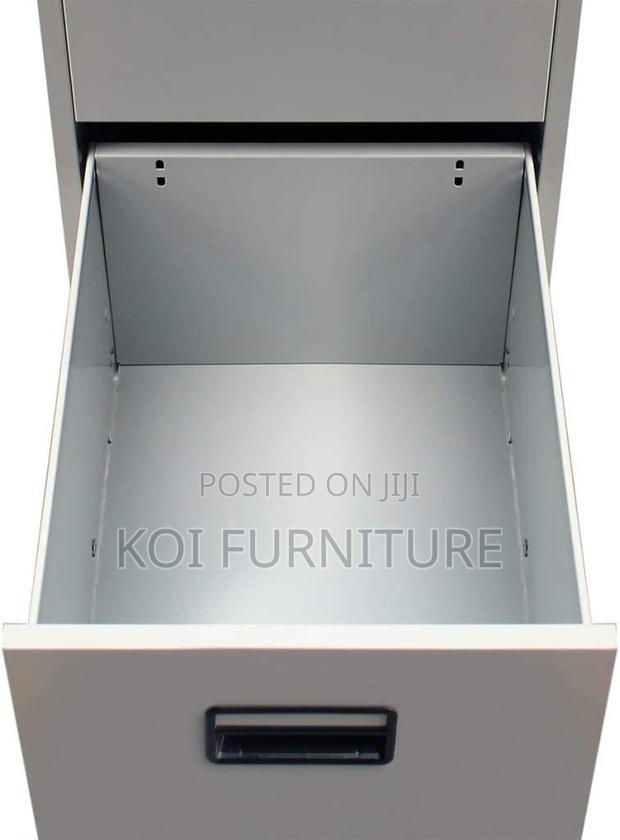 Office Cabinet; Steel Gray Executive Docs Ad File Storage Cabinet - thumbnail 4