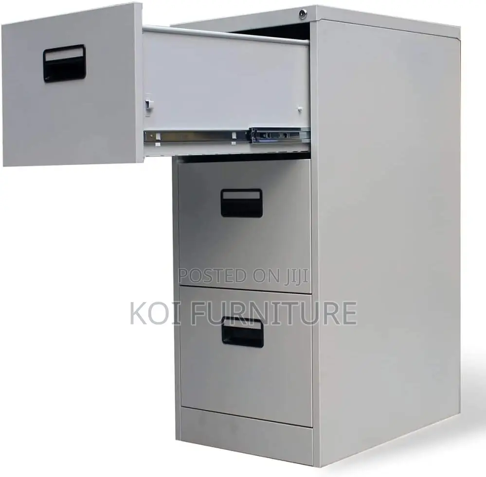 Office Cabinet; Steel Gray Executive Docs Ad File Storage Cabinet
