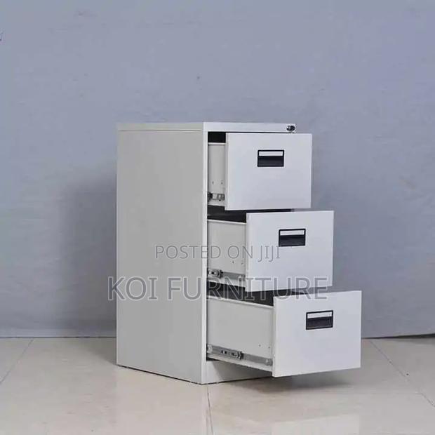 Office Cabinet; Steel Gray Executive Docs Ad File Storage Cabinet - thumbnail 5