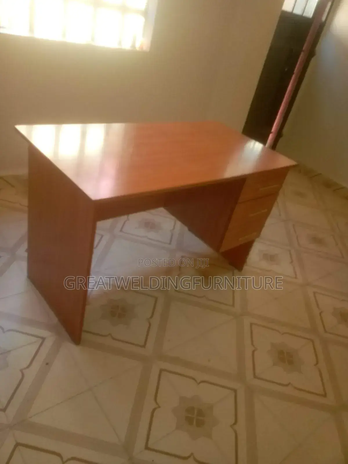 Vintage Brown 1m Wooden Office Study Desk J8f